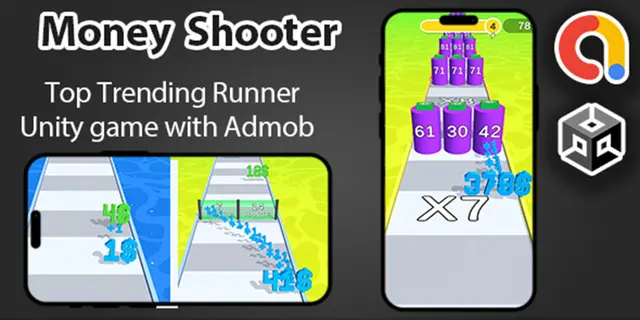 Money Shooter | Runner Unity Game + AdMob
