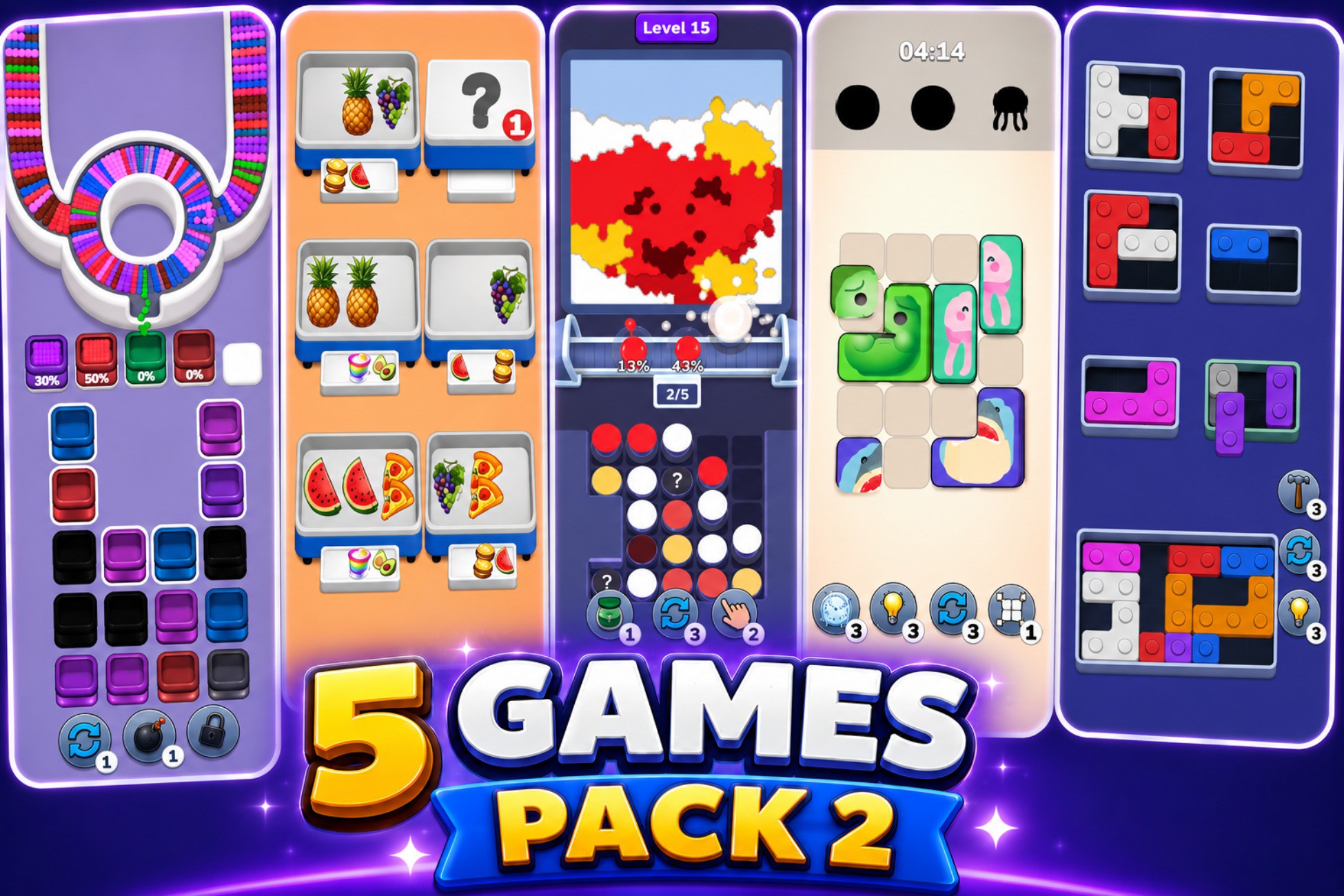 5 HyperCasual Games | Bundle 2