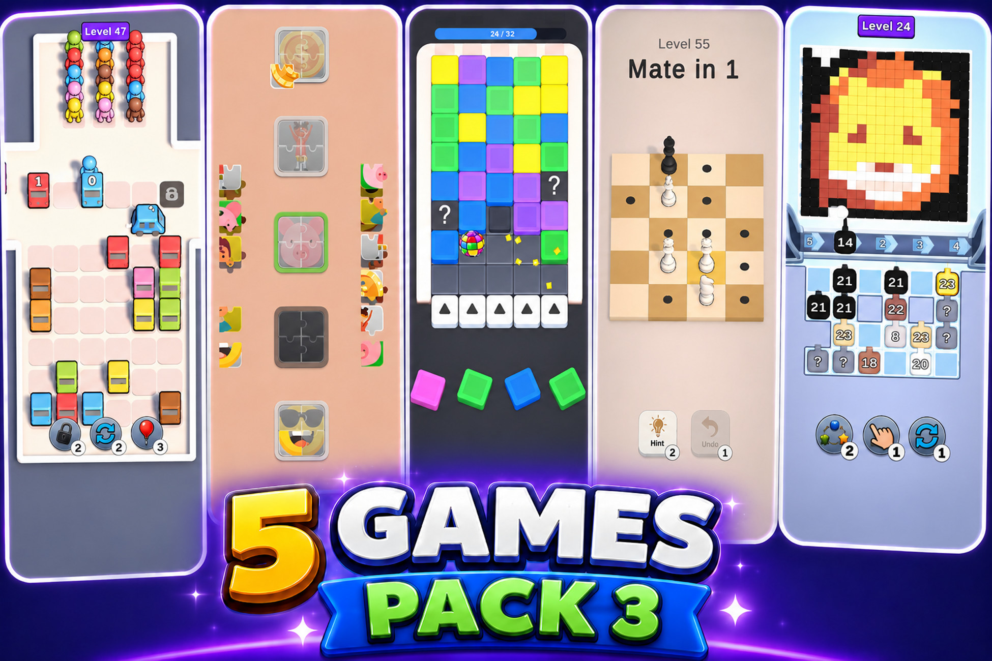 5 HyperCasual Games | Bundle 3