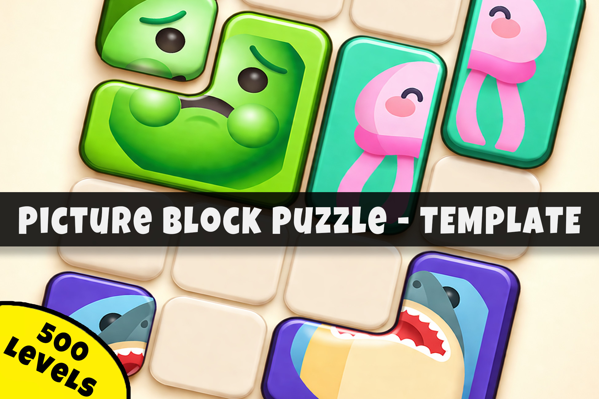 Picture Block Puzzle 2D | Game Template + Level Editor