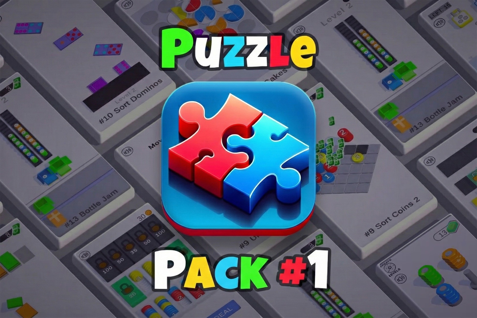HyperCasual - Puzzle Game Engine Pack #1 - 5 Game Templates