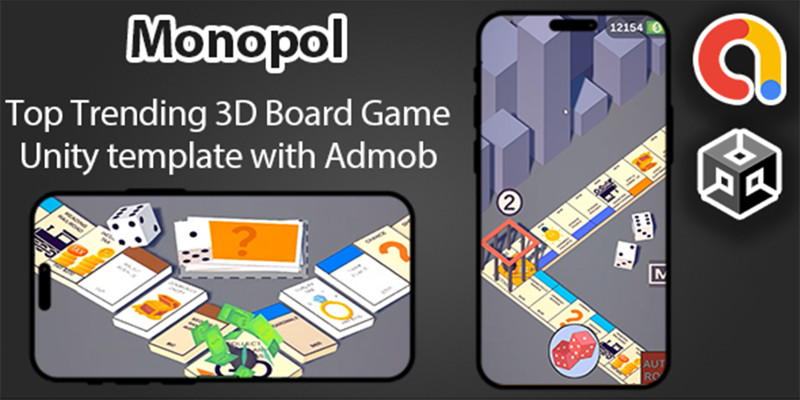 Monopol | 3D Board Game Template + AdMob