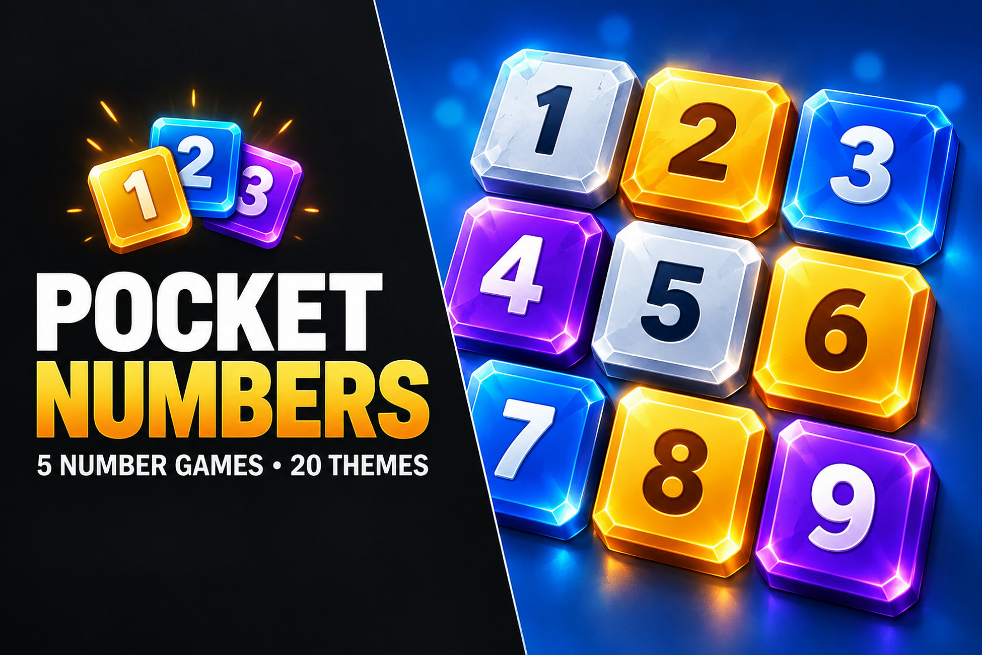 Pocket Numbers - 5 Number Puzzle Games & 20 Themes