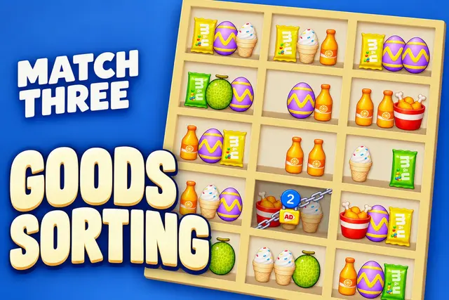 Goods Sorting | Puzzle Game Template + Level Editors + Ads