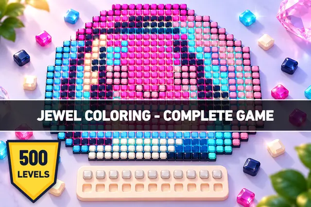 Jewel Coloring | Puzzle Game Template + Level Editors + Ads